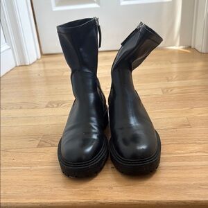Zara Black Combat & Moto Boots
